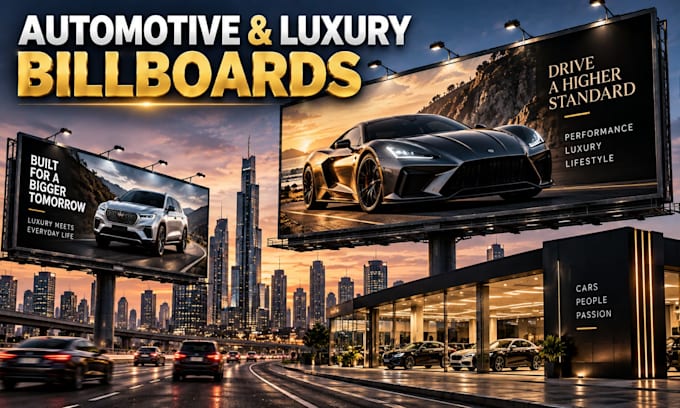 design automotive and luxury billboard advertisements