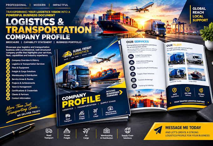 design logistics transportation company profile and capability statement
