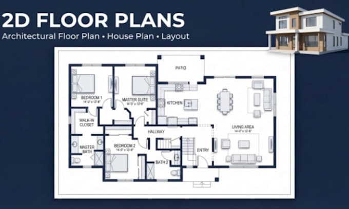 create 2d floor plan, architectural floor plan house plan and layout