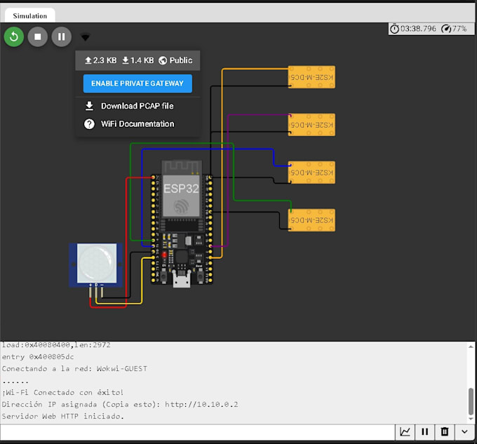 program esp32 for iot automation, wifi and relays