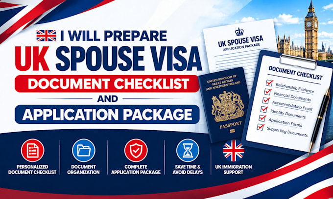 prepare UK spouse visa document checklist and application package