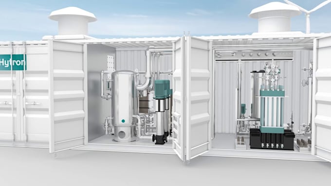 create 3d sustainable green tech renewable energy process animation