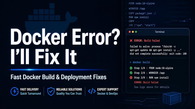fix your docker build and deployment errors
