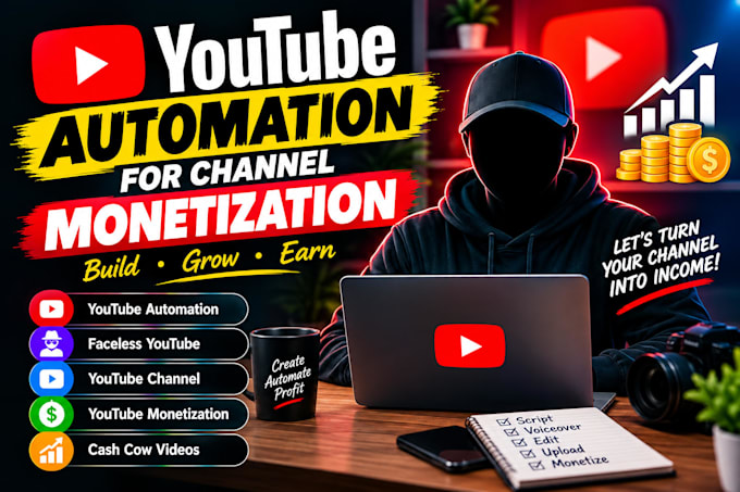 do youtube automation for channel  monetization