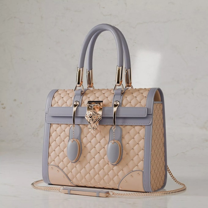 design custom luxury 3d bag, bag tech pack and manufacturing ready 3d model