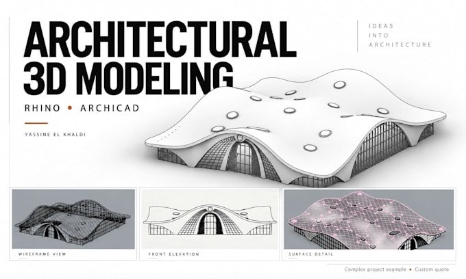 model architectural forms and buildings in rhino 3d