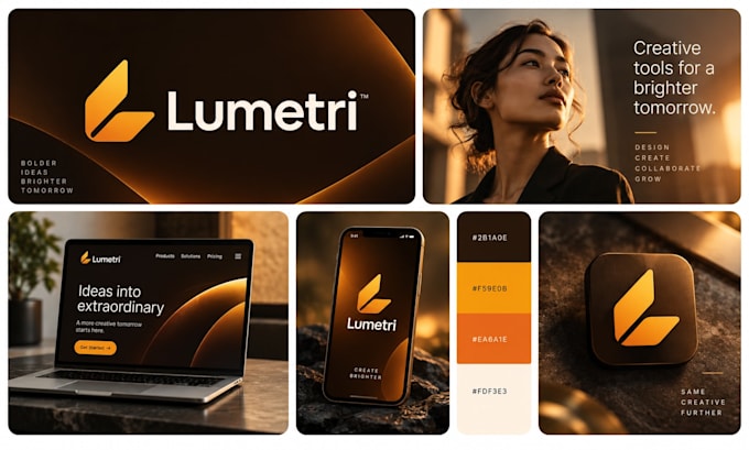 design a conceptual logo and minimal brand identity for your business