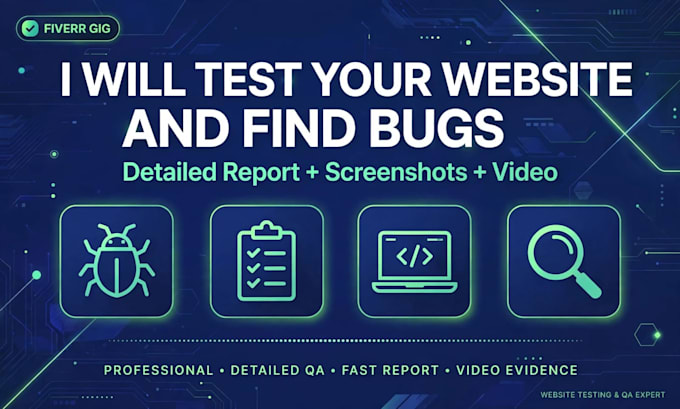 test your website and find bugs with detailed video report