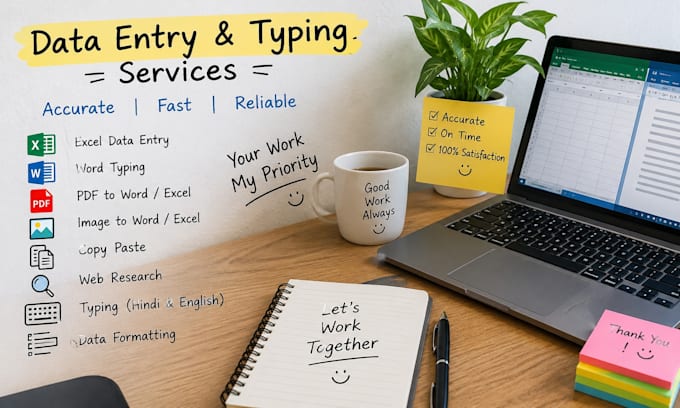 do data entry and typing