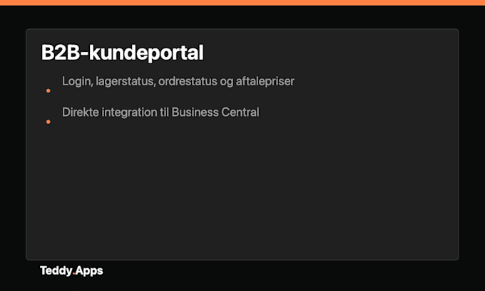 build a business central b2b portal or customer self service solution