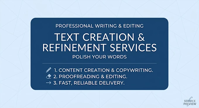 proofread and edit english text