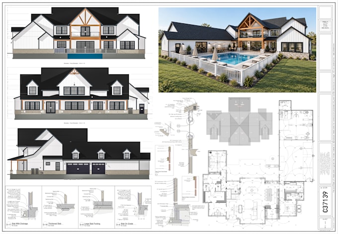 do architectural design permit drawings in autocad revit bim