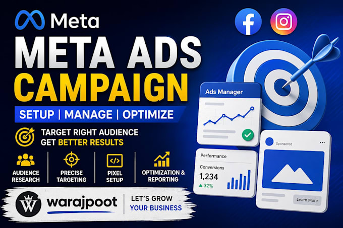 setup and manage facebook ads and instagram ads campaigns