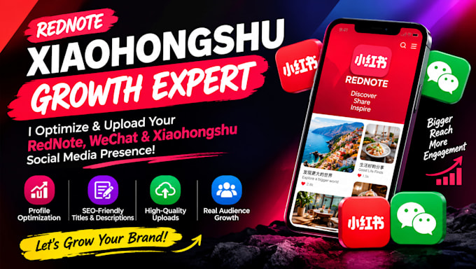 optimize and upload your rednote, wechat, xiaohongshu social media optimization