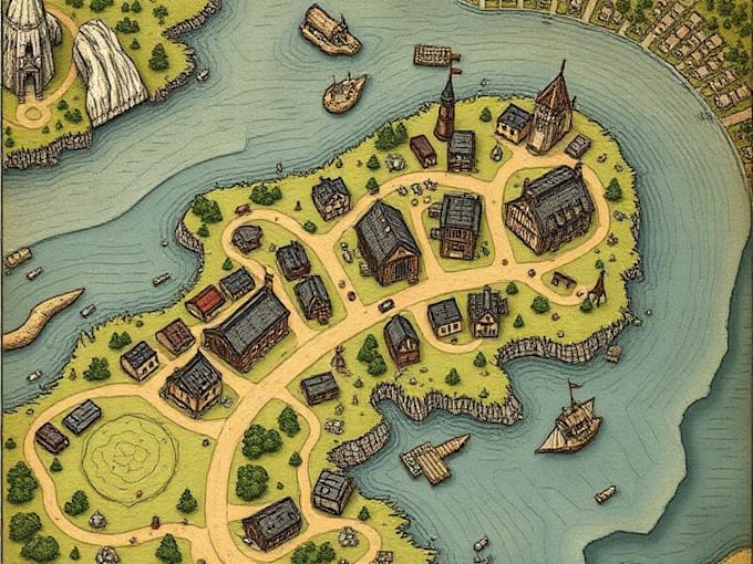 draw your dnd town map