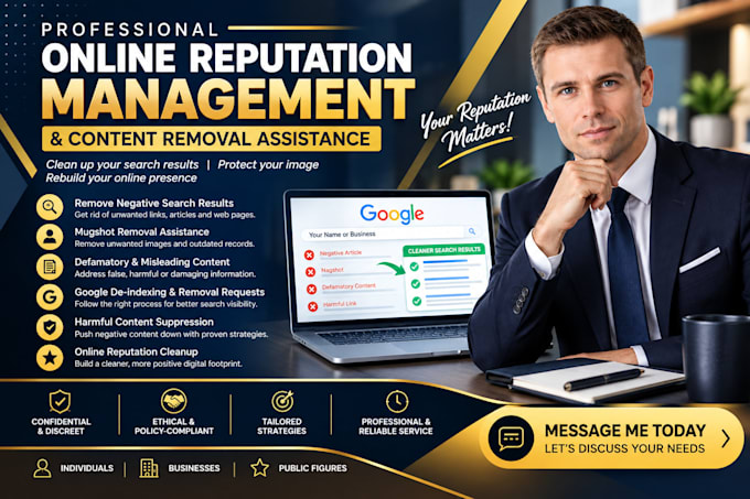 remove negative search results, mugshots and harmful content