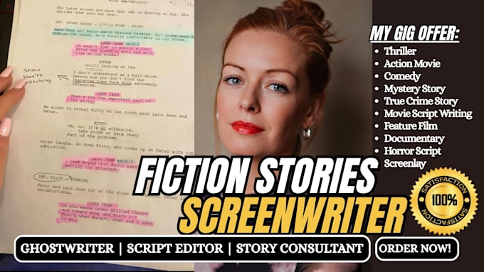 edit or rewrite screenplay true crime script writer drama horror film thriller