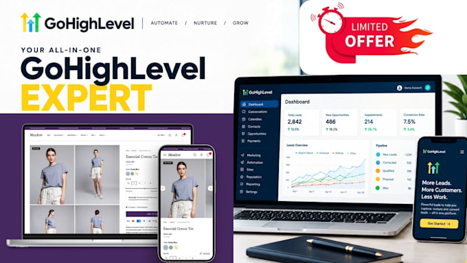 be your gohighlevel expert for funnels, website, ai automation virtual assistant