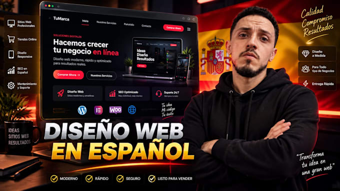 design a premium spanish website with native SEO content
