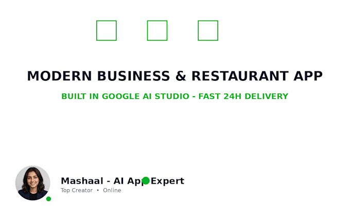 build business and restaurant app in google ai studio