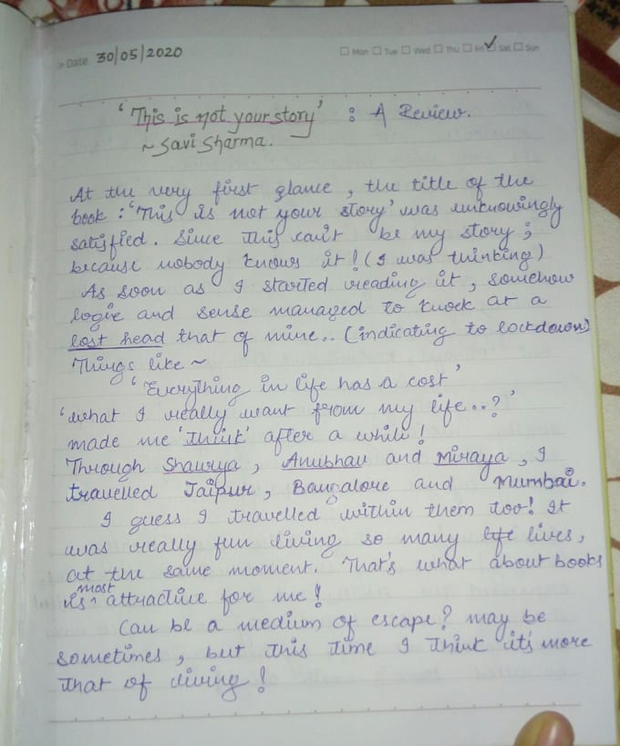 try my best to write
