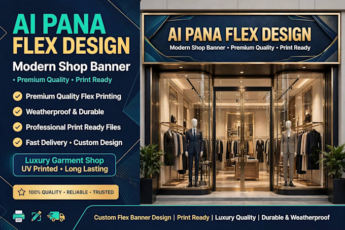 create ai generated poster and shop flex design