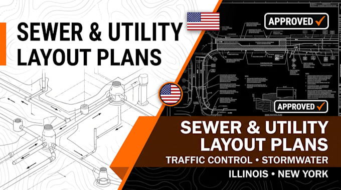 do sewer layout traffic control plan stormwater utility layout plan illinois ny