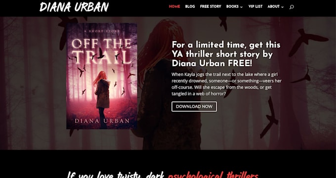 design an author website book author website