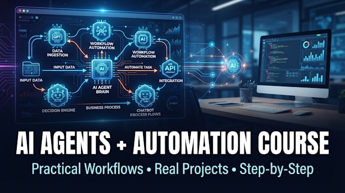create an ai agent and automation course with practical workflows