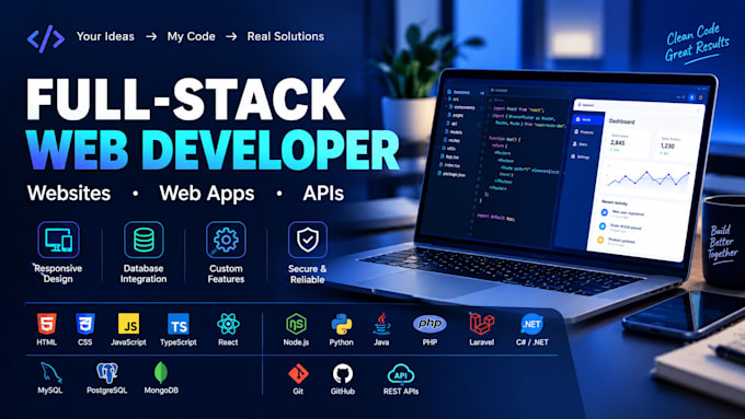 develop a responsive fullstack websites and web application