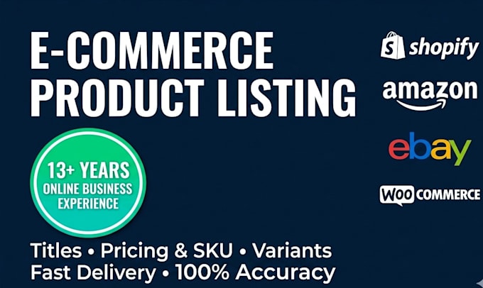 do ecommerce product listing and product upload