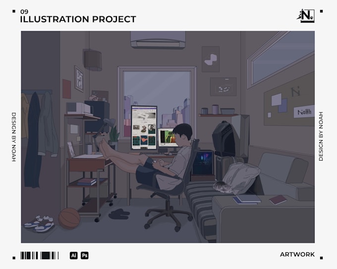 draw custom digital illustration and character design