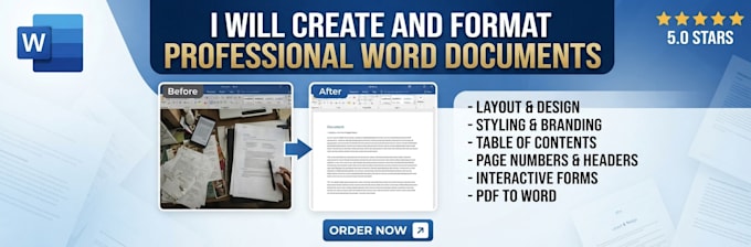 create and format professional word documents