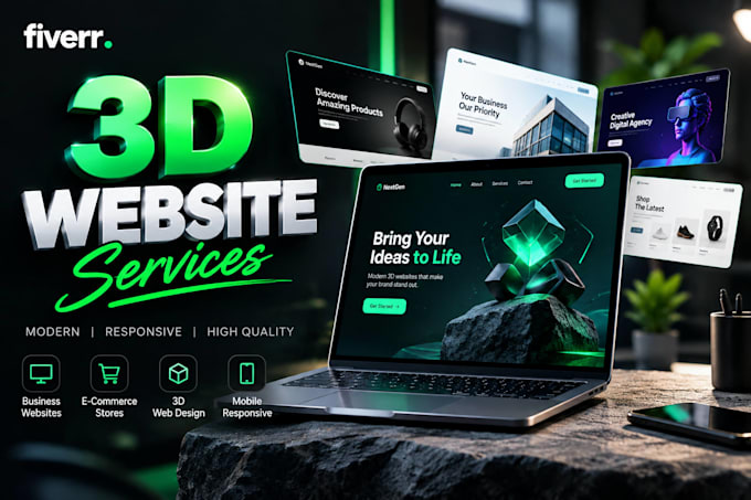 create stunning 3d websites