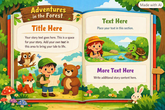 design canva presentations and children book templates