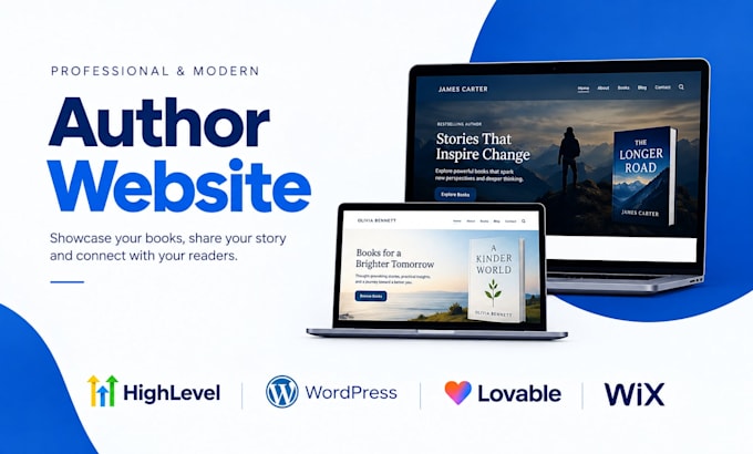 a profession author website, book author website ebook web