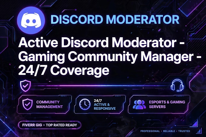 be your discord moderator and gaming community manager