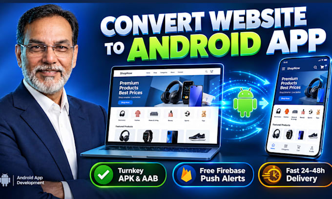 convert your website or web app into an android mobile app