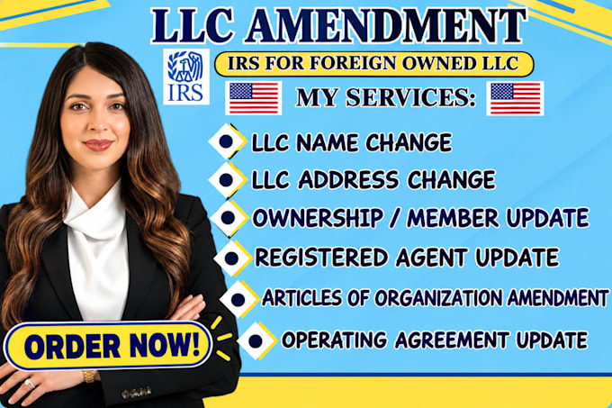 do US llc dissolution, amendment, reinstatement, name change and address change