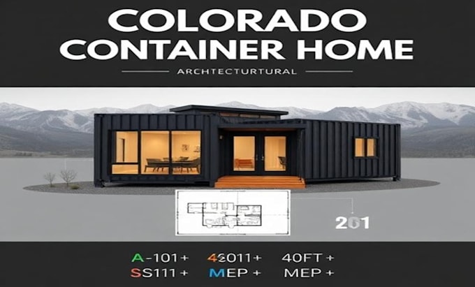 design colorado shipping container home architectural structural and mep drawing