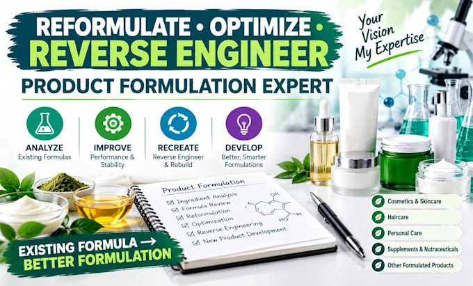 reformulate, and reverse engineer your product formulation