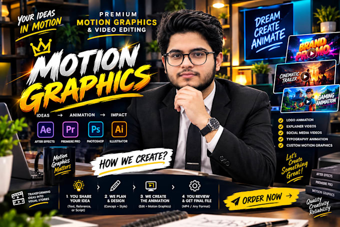 create a professional motion graphic designs