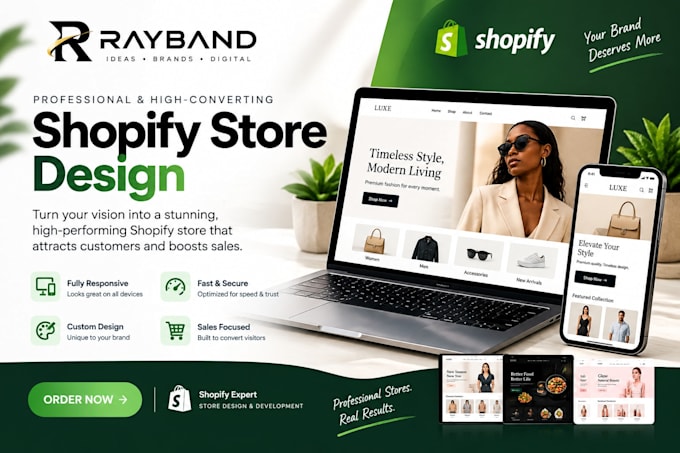 design a professional shopify store that converts