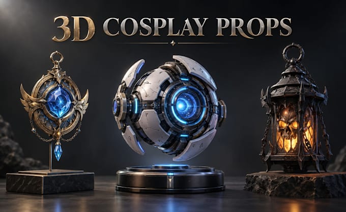 create cosplay props 3d weapons printable models and custom stl files for print