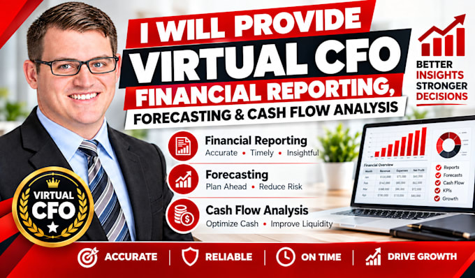 provide virtual cfo financial reporting, forecasting and cash flow analysis