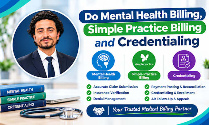 do mental health billing, simple practice billing and credentialing