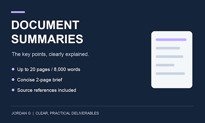 summarize your documents into a clear concise brief