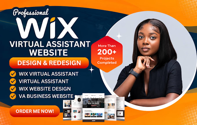 design wix virtual assistant website administrative support service website