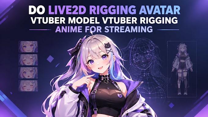 do live2d rigging avatar vtuber model vtuber rigging anime for streaming