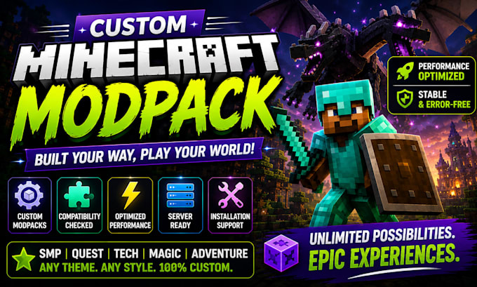 build minecraft modpack for maximun fps and vib